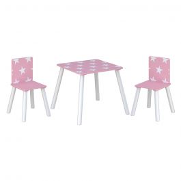 Kidsaw Star Table Chairs Pink