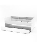 Kudl, Daybed with Trundle / Pull Out Guest Bed, White - Right Side View