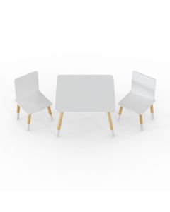 Kidsaw, Table & 2 Chairs, White